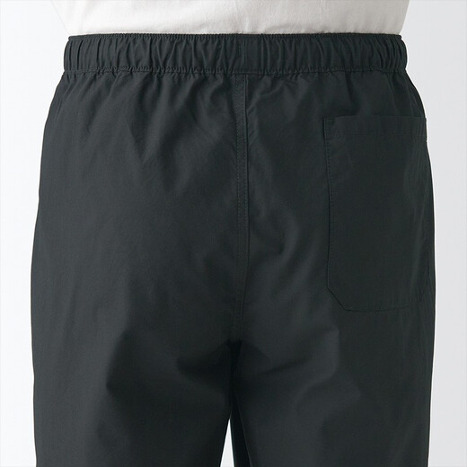 MUJI MUJI Men's Cotton Washed Poplin Shorts Casual Shorts Men's Summer Pure Cotton AED14A2S Black M
