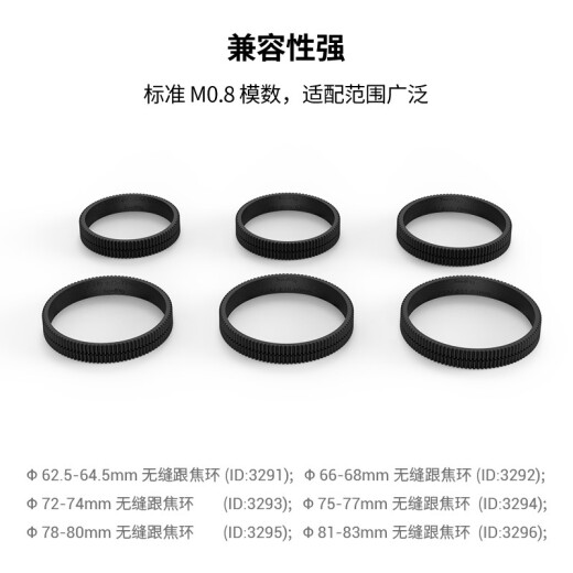SmallRig斯莫格迷你跟焦器Mini手动变焦器追焦镜头无线遥控通用调焦器 62.5-64.5mm跟焦环（3291）