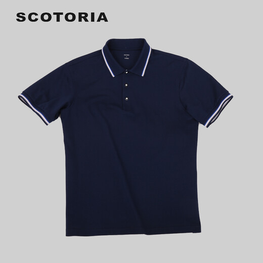 Scotoria Scartier Men's Summer Polo THIRT COULEUR COULEUR COULEUR ME MANDE COLIE CT671 ROYAL BLUE S
