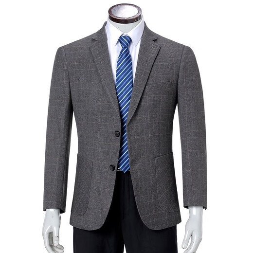 Classic Car (LAOYECHE) Hong Kong Brand Middle-aged Casual Suit Men's Wool Single West High-end Jacket Business Single-piece Suit Plaid Top 9813 Dark Blue 175/92A