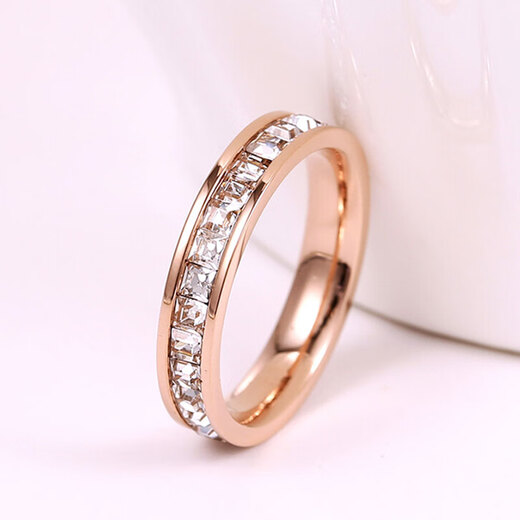 Luruo 18K gold ring for women AU750 rose gold baby's breath couple ring ring 2024 new trend 18K color gold baby's breath ring 4MM US size 5 country
