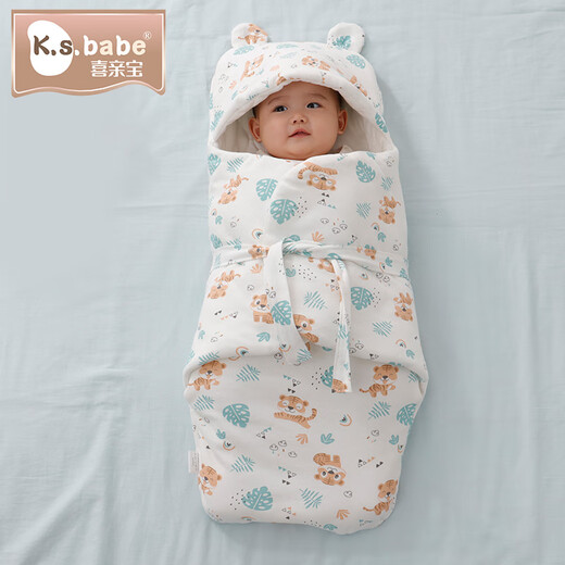 Das neugeborene Quilt von Xiqinbao ist nicht schockiert und springt in eine Swaddle -Tasche, Babys Quilt wird nicht getreten, süßer Tiger