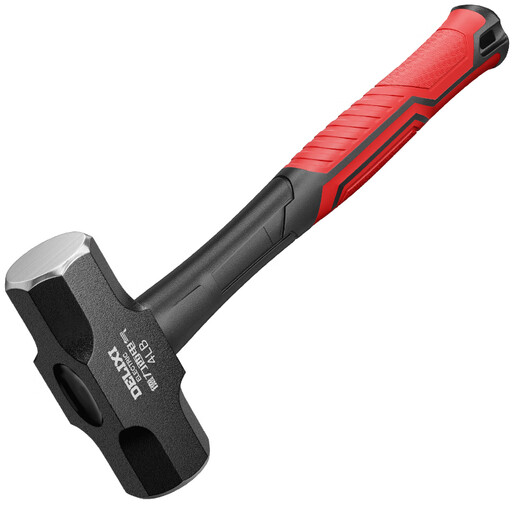 Delixi electric hammer octagonal hammer heavy-duty sledge hammer iron hammer large stone masonry square head hand hammer two hammers 4 pounds shock-absorbing handle octagonal hammer