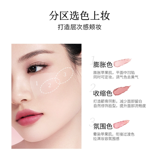 Mao Geping Rouge Magic Blush 806 Pure Early Sakura 3.5g Rouge Contour Highlight Brightening Birthday Gift for Girlfriend