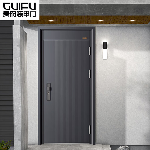Guifu armored door Gui pine axis silent door carved cast aluminum door security door anti-theft door entry door