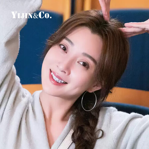 Yijin 925 sterling silver large hoop earrings 2025 new Korean temperament internet celebrity earrings earrings girl birthday gift glossy silver earrings 40mm