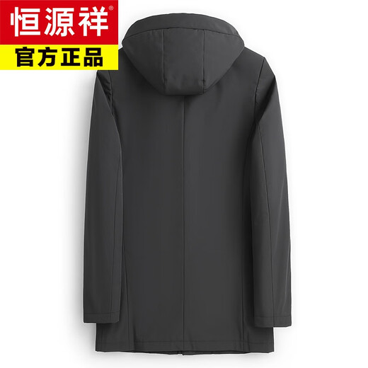 Hengyuanxiang new product parka men's medium and long fur one-piece mink fur lining men's fur coat nickel jacket winter black mink large mink M