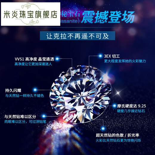 Mi Yan American Moissanite Ring Women's Carat 18K Gold Elegant Twist Arm Six-Prong Micro-set Diamond Ring Wedding Ring for Girlfriend D Color D Color 18K Gold 50 Points Customized