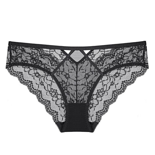 Peitsche Hasen Unterwäsche sexy bequeme hohle Frauen mit niedriger Taille verführerische Spitze Dünne atmungsaktive Slips Bogen 9216nk-grau M (geeignet für Gewicht 95-115jin [Jin gleich 0,5 kg]))