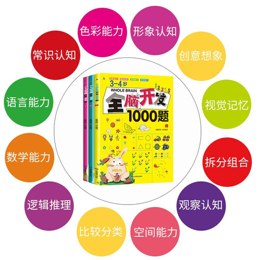 
?[3-4 years old] 1000 questions on whole brain development thinking game Early education enlightenment Early education Early education Early education puzzle game book (all three volumes) 13533**3 Longan Mother Emergency Management Publishing House