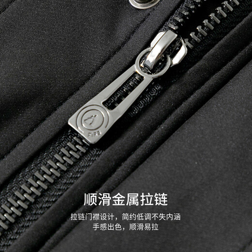 Shanshan jacket men's autumn and winter quilted thickened warm windproof stand collar business casual comfortable skin-friendly pocket jacket