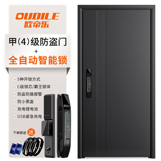 
OUDILE (OUDILE) 028 modern light luxury Class A security door entry door +2050*1050-2150*960+ fully automatic fingerprint lock