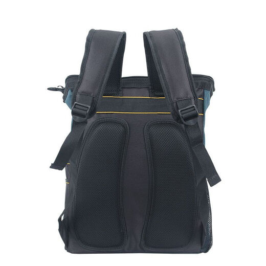 Shantou Lincun Backpack Tool Backpack Oxford Cloth Electrician Tool Bag Large Capacity Multifunctional Repair Backpack Tool Backpack B0083 Black Large Double-layer Fabric