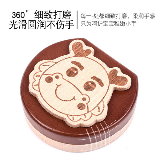 乳牙纪念盒男孩女孩乳牙盒儿童牙齿收藏收纳盒宝宝掉牙保存盒实木 十二生肖-猪