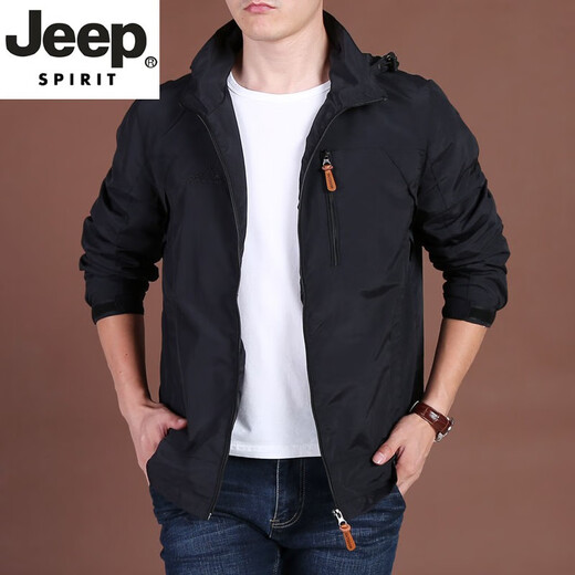 JEEP SPIRIT high-end autumn and winter new plus velvet jacket men's waterproof breathable assault top middle-aged large size cotton coat jacket for men 8818 military green plus-velvet L