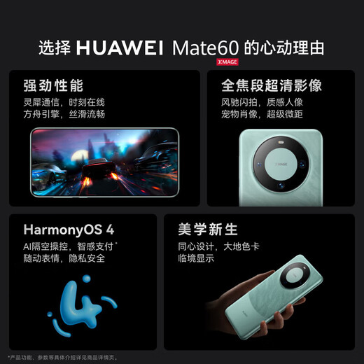 Huawei Mate60 Nationaler Zuschuss von 500 Yuan 12 GB+512 GB Baisha Silber Super zuverlässig Xuanwu Architektur Hongmeng Smartphone