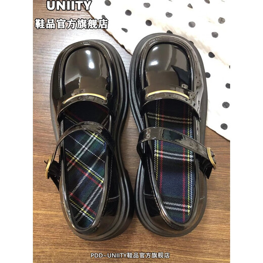 Qiaojiati Japanisch JK Uniform Academy Style Small Lederschuhe Frauen 2024 Sommer- und Frühling Neues Retro -vielseitiger, dicker alleiniger Mary Zhen Black - verbesserte Version 95% der Benutzer wählen 3524H - notwendige Entschädigung für die verspätete Lieferung