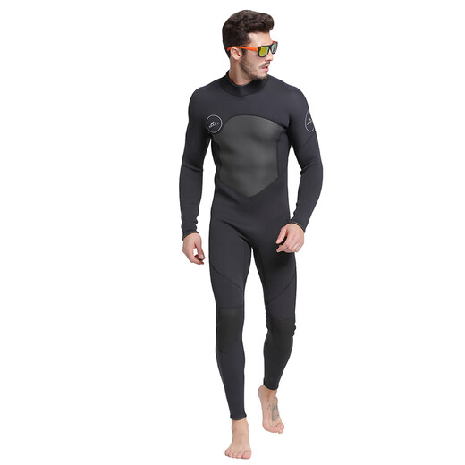 Shabat Kalt-Sicht-Tauchanzug Männer ein Stück warmer Badeanzug Frauen, der tief tauche Tauchanzug surft, 1,5 mm männlich 1283 Schwarz L 110-125jin [Jin ist 0,5 kg]