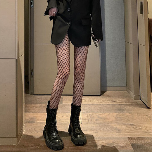 Langsha 3 pairs of fishnet stockings female letters sexy ultra-thin black stockings thin socks black bottoming pantyhose