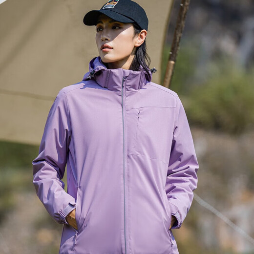 Woodpecker (Tucano) Plus Chaqueta integrada de terciopelo para mujeres, una sola capa de otoño y chaqueta de montañismo de invierno de la chaqueta de montaña de invierno.