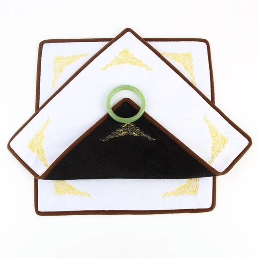 Pei Linkai black and white double-sided jewelry display cloth double-sided velvet counter jewelry jade jade viewing cloth cultural play display doily 40cm*40cm