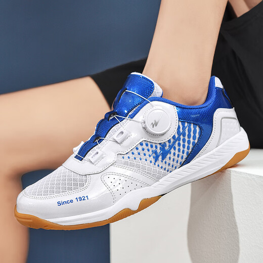 
Double Star Batty Table Tennis Shoes Men and Women Adult Children's Mesh Breathable Badminton Sports Shoes Lightweight Shoes Shoes Training Tennis Shoes White and Blue (Table and Badminton Dual Use) 37