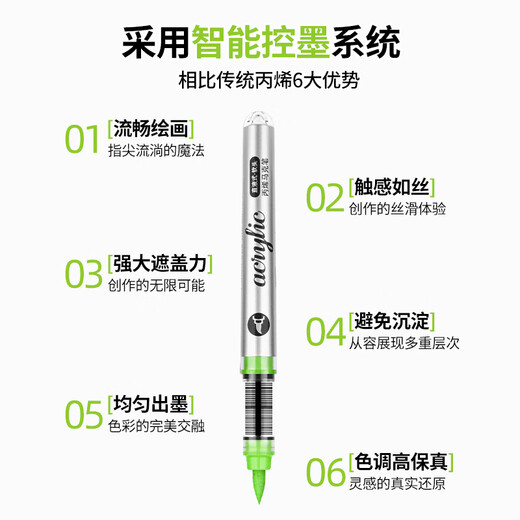 Master (GRASP) straight liquid acrylic soft-head marker pen 60 colors washable and impermeable color high coverage large capacity children's brush watercolor pen for boys and girls birthday school gift high-end cloth bag