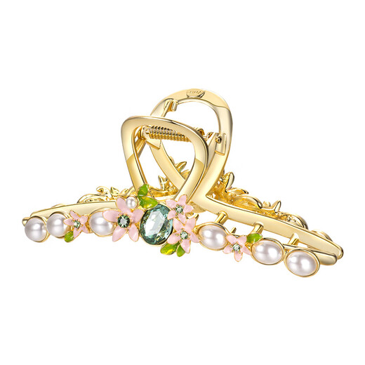 Cercoo Taoyao romantic large clip, high-end light luxury shark clip, small fresh pearl hair clip, champagne color for girlfriend