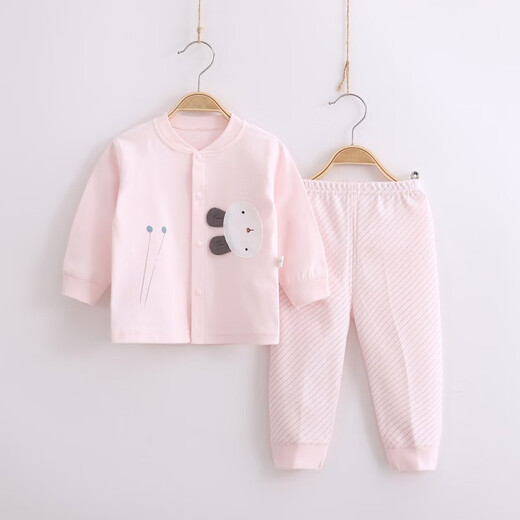 Lamb Dudu baby underwear set pure cotton baby split autumn clothes and autumn pants cotton children's home clothes cute spring and autumn pajamas yellow 12034 80 (recommended from December to November 20-26 Jin [Jin equals 0.5 kg])