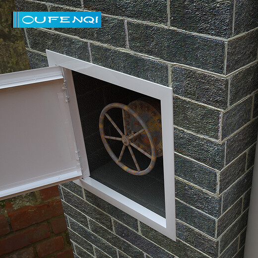 OUFENQI aluminum alloy access hatch ceiling decorative cover finished central air conditioning sewer pipe repair inspection door hole magnetic type opening 150*150mm universal ceiling wall extra thick