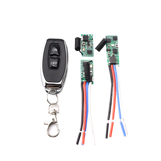 DZYJ433M wireless remote control switch module DC3.7V 5V 9V 12V 24V single-channel car battery mini power switch single chip with black antenna/012+ switch lock key remote control KT05