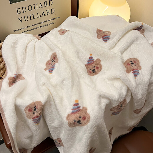Shantoulin Village Wujin Bad Handtuch Badetuch weibliche Haushalt Erwachsene sind mehr reine Baumwollwasser-Absorbing Schnelltrockne Handtuch Korallen Samt Kinder Baby Super weicher weißes Hut Bären Badetuch 14070m