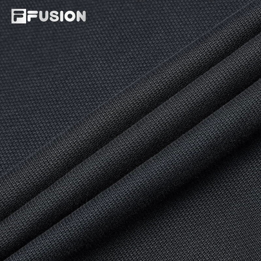 FILAFUSION trendy brand knitted trousers for men, winter loose cotton cuffed sweatpants, dark black-BK L 175/84A