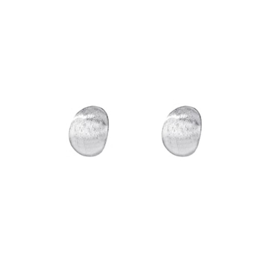 Lnieer S999 pure silver brushed geometric stud earrings for women, cold style earrings, light luxury niche design, simple ear bone studs, brushed geometric ear studs, 999 pure silver