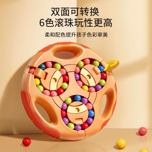 Intelligenzentwicklung für Grundschüler, um Kinder ihr Handy Rubik's Cube Toys niederzulegen, um Spannungsartefakte Kinder-Gehirnleistung Spielzeug 6-Farben-Perlen-Magic Plate Rubik's Cube [Orange] + Green Hamburger Rubik's Cube zu entlasten