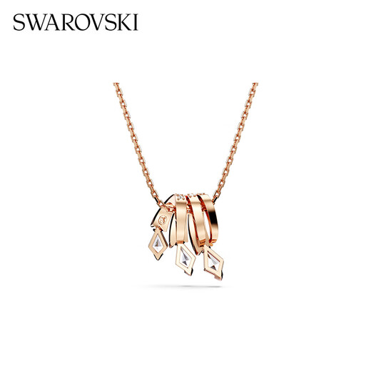 Swarovski Dragon&Phoenix necklace for women, rose gold plated, phoenix tail shape 5675826