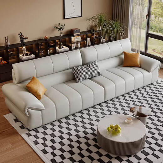 Jianxin-Sofa Wohnzimmer 2025 Neues kleines Wohnungssofa-Katze Kratzende Leder modernes einfaches Ledersofa 699