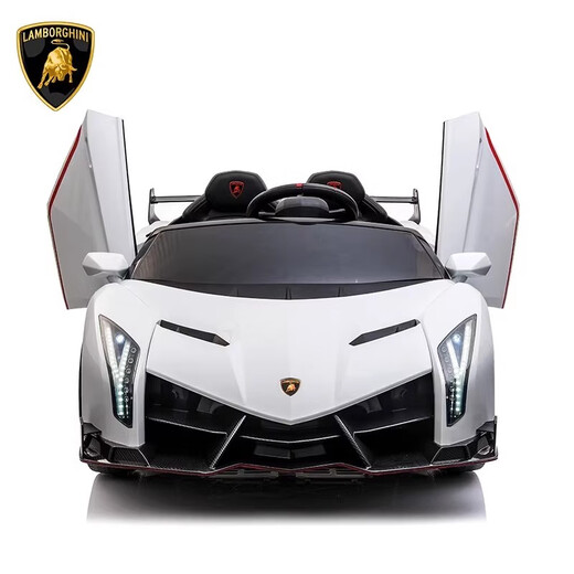 Xiaoyingxing [Lamborghini autorizado] Los juguetes de automóvil de automóviles de cuatro ruedas para el automóvil remoto de las cuatro ruedas para niños pueden sentarse en los niños y bebés, los neumáticos suaves de las cuatro ruedas [negro] asiento de cuero de control remoto