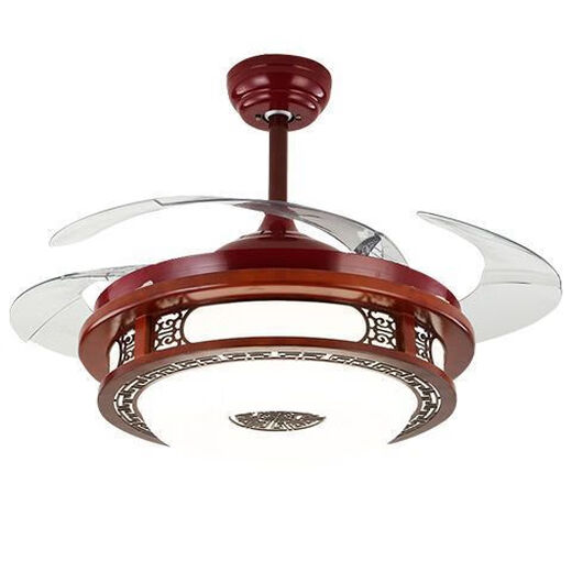 Sanqihu fan lamp Zhongshan lamp Guangdong Chinese style ceiling lamp Chinese style ceiling fan lamp invisible fan lamp bedroom electric wind Chinese style classic classic elegant residence 6636 classic 42-inch frequency conversion dual control