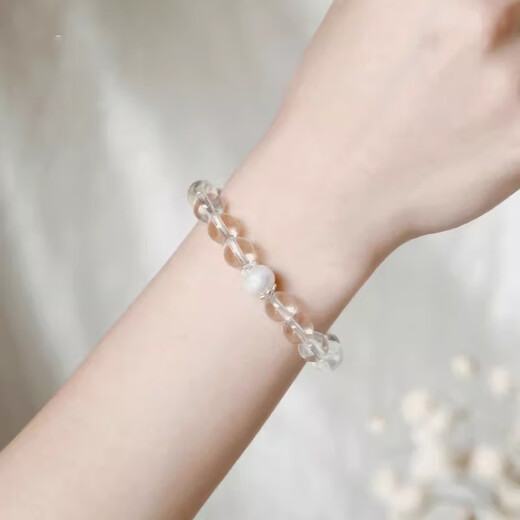 BOSFRU high-end pure white crystal bracelet Chinese style jewelry original design custom gift small fresh simple style bracelet suitable for clean hands 15cm
