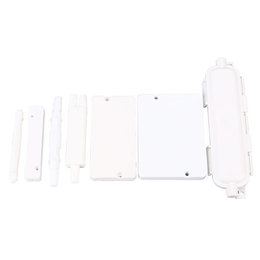 Corus Square leather cable protection box Heat shrink tube protection box Fiber protection box Fiber optic welding box Leather wire protection box FTTH fiber entry bare wire hot melt tool can be opened Fiber optic protection box (three in three out) 10 pieces