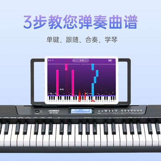 莫森（MOSEN）BD-675P电子琴 61键力度感应键盘 专业教学多功能电子琴 Z架型