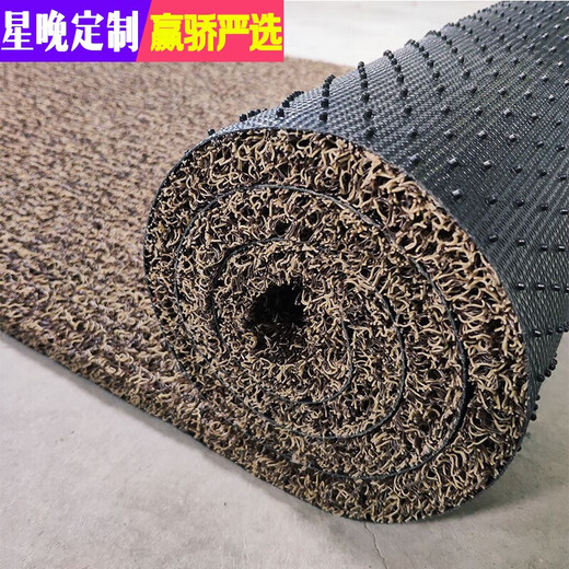 Star Night Commercial Entrance Floor Mat Entrance Door Rubber Mat Anti-slip Mat Door Mat Nails Thickened Black and Red 80*120cm Black and Red 80*120cm