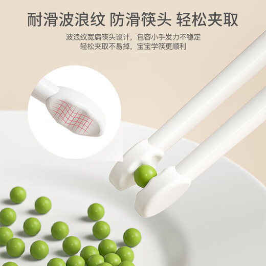 Baoshi Children's Chopstick Training Chopsticks 2-3-6 Years Old Learning Chopsticks forks and Spoon Set Baby Practice Chopsticks and Spoon Tableware Set 3-piece Yellow Chicken Three-piece [Two-use for Rings and Tiger's Mouth]