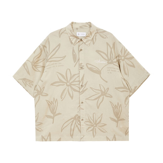 Jack Jones (Jack/Jones) Ropa para hombres Spring and Summer Camisa de manga corta para hombres Lapa de alfabeto Alphabet Borded Full Top Top Camiseta C63 Caki S 170