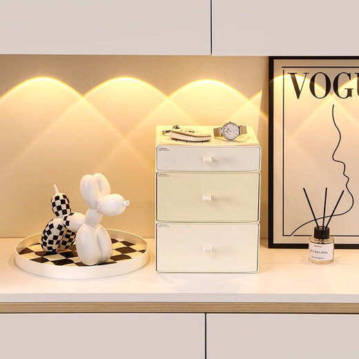 Yunya Cream Style Eingang Eingang Eingangseingang Ornament Maske Aufbewahrungsboxschublade Schuhschrank Key Lager Rack Home Dekoration Geschenkballon Hund Sechs-Stück-Set (ohne dekoratives Gemälde)