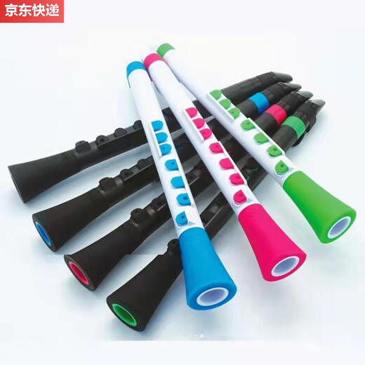 ZKHE Clarinete para principiantes Instrumentos musicales de plástico para niños Ilustración Beijing Todos los juguetes para niños comerciales Tubo negro rojo