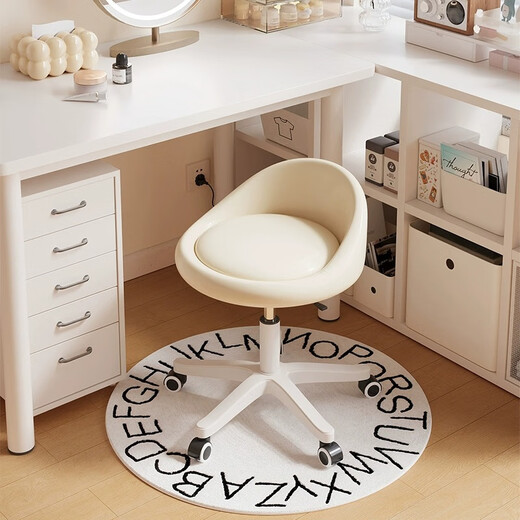 Lin Jiazi internet celebrity makeup chair girls bedroom stool makeup stool cream style manicure chair 2024 new style dressing table stool high appearance khaki color