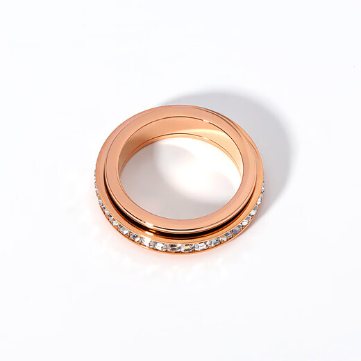 Fat Donglai's same style 18k rose gold ring British designer can rotate the gypsophila female 18K index finger rose gold ring - 7 US sizes (corresponding to counters 14~15