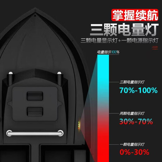 麦诺威双仓打窝船遥控钓鱼送带钩GPS送钩送线 基础款 双仓8节锂电池x1块
